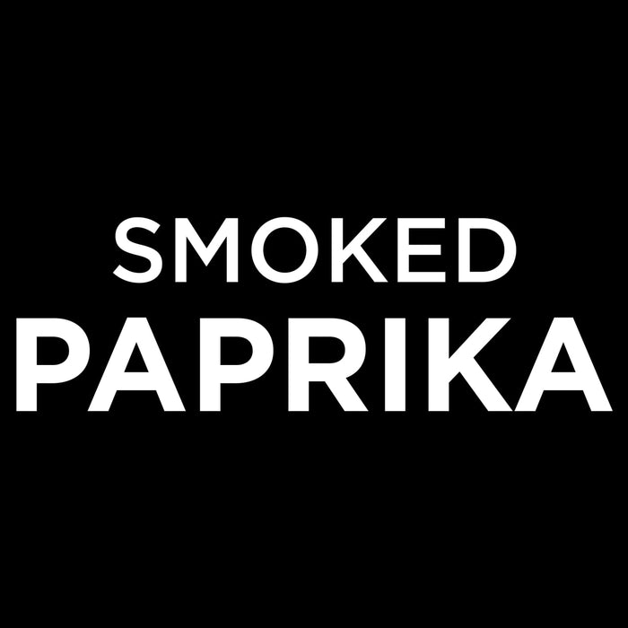 The words "Smoked Paprika" are written in white on a black background.
