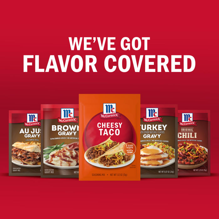 A variety of McCormick seasoning packets are displayed with the text We've Got Flavor Covered.