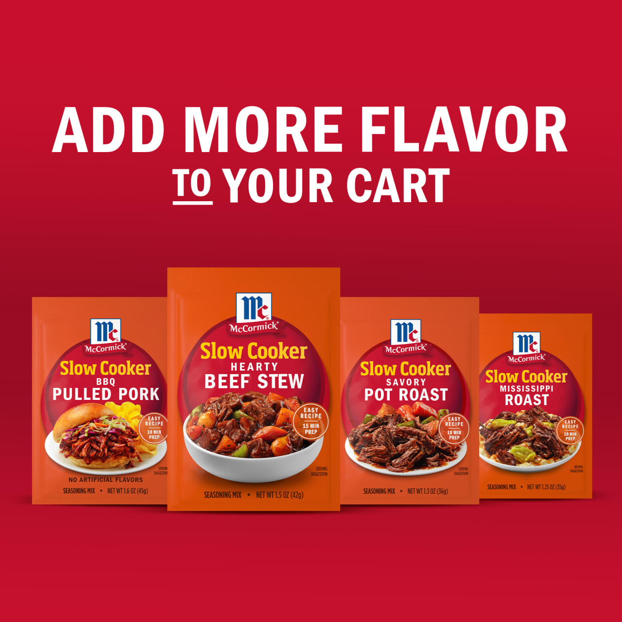 mccormick beef stew mix crock pot McCormick® Slow Cooker Hearty Beef Stew Seasoning Mix, 1.5 oz (6-Pack)