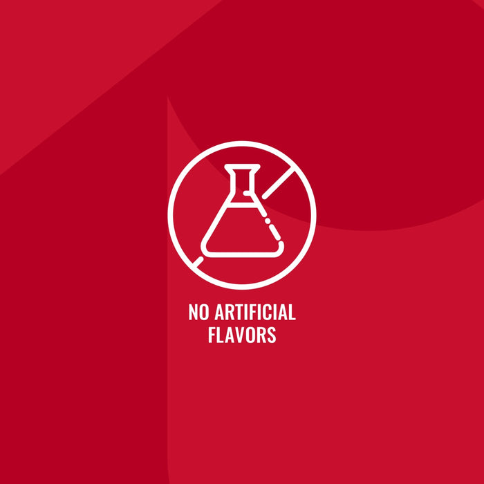 An illustration of a crossed-out beaker with the text NO ARTIFICIAL FLAVORS highlights a key benefit of the Mccormick Toasted Onion And Garlic Seasoning Mix 1.25 Oz.