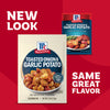 An advertisement shows the new and old packaging for Mccormick Toasted Onion And Garlic Seasoning Mix 1.25 Oz side-by-side to announce the New Look, Same Great Flavor.