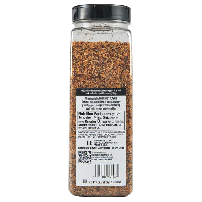 McCormick Grill Mates Montreal Steak Seasoning, 29 oz
