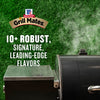 A close-up of a grill with smoke rising, advertising McCormick Grill Mates and highlighting their 10+ robust, signature, leading-edge flavors.