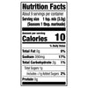 Nutrition facts label for a seasoning mix with 10 calories per serving.