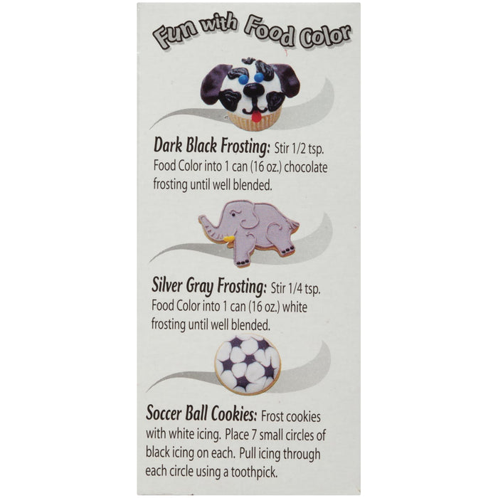 Instructions on how to make a soccer ball cookie using black and white frosting.