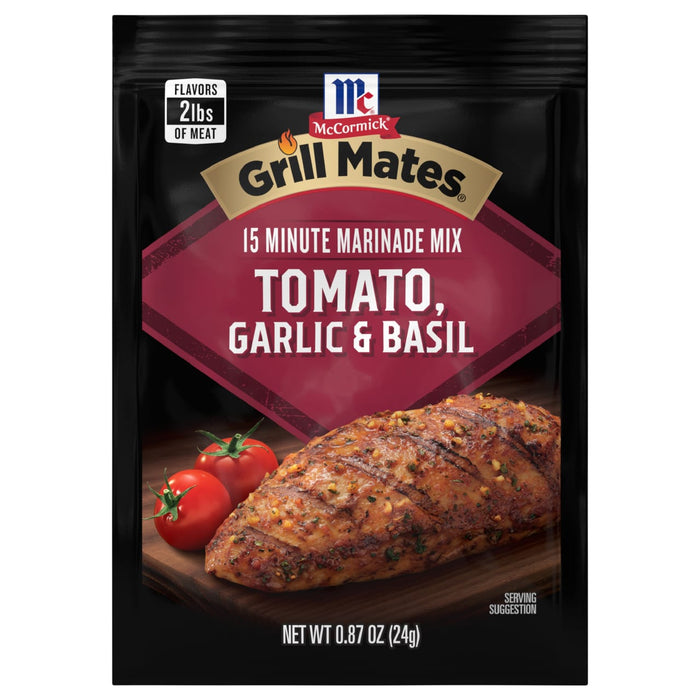 McCormick® Grill Mates® Tomato, Garlic & Basil Marinade Mix, 0.87 oz (6-Pack)