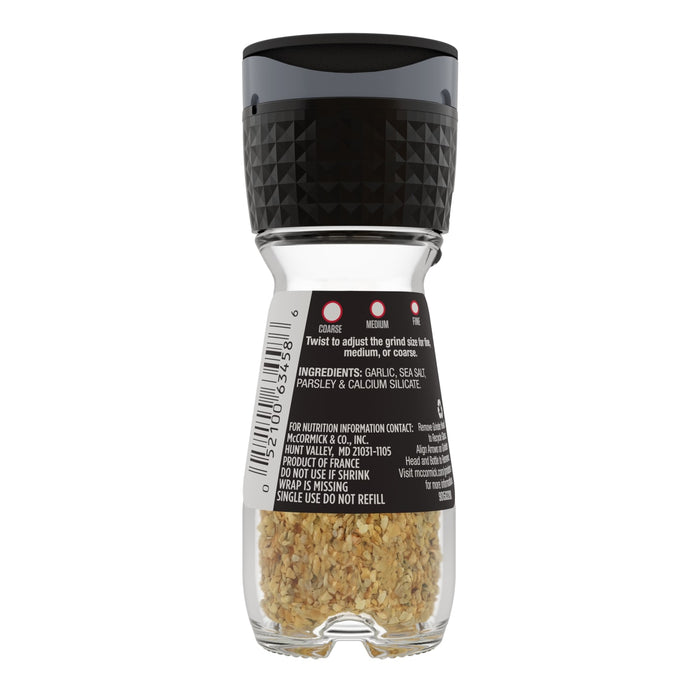 McCormick Garlic Sea Salt Grinder, 1.58 OZ