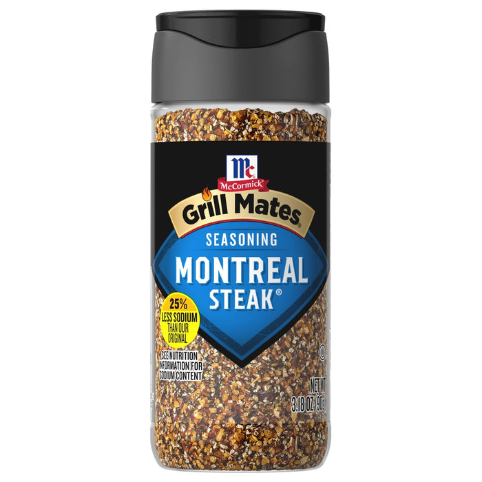 McCormick® Grill Mates® 25% Less Sodium Montreal Steak Seasoning, 3.18 oz