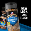 This image features two McCormick Grill Mates Montreal Steak seasoning containers highlighting the new look with the same flavor.