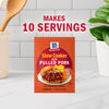 McCormick Slow Cooker Pulled Pork seasoning mix, making 10 servings.
