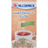 A box of McCormick Linden Flowers Tea caffeine free.