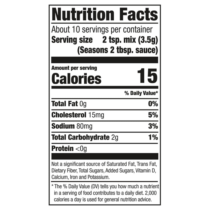 McCormick® Hollandaise Sauce Mix, 1.25 oz (6-Pack)