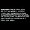 A list of ingredients for Mccormick Regular Hollandaise Sauce Mix Envelope 1.25 Oz including wheat starch, corn maltodextrin, egg yolk, egg, yeast extract, salt, onion powder, spices, soy lecithin, citric acid, natural flavor, and lemon juice solids.