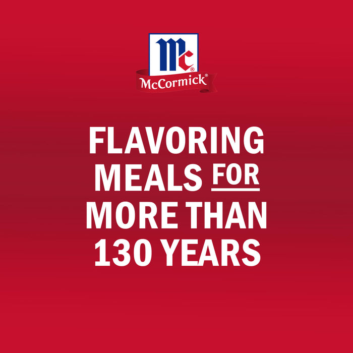 McCormick logo and text stating Flavoring meals for more than 130 years.