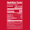 This is a nutrition facts label showing that one tablespoon of the mix, which makes 1/4 cup, contains 20 calories.