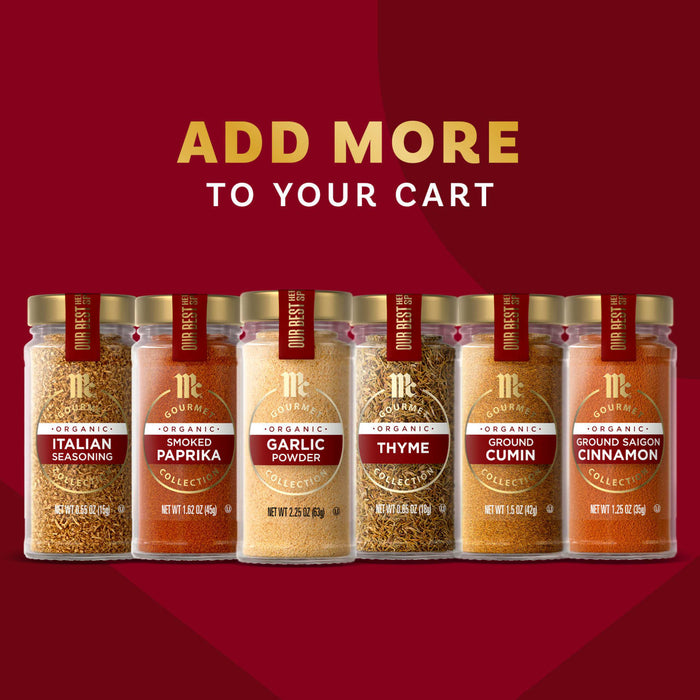 McCormick spices are displayed with the text Add More to Your Cart.