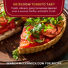 A vibrant Heirloom Tomato Tart from McCormick featuring fresh tomatoes layered over a savory crust.