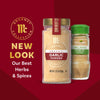 McCormick Gourmet Collection presents a new look for their best herbs and spices, featuring garlic powder in the updated packaging.