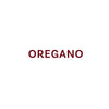 The image displays the word OREGANO in a simple, sans-serif font.