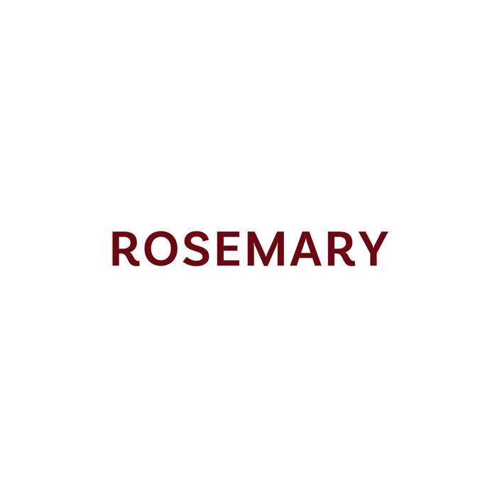 The word ROSEMARY is displayed in a dark red font.