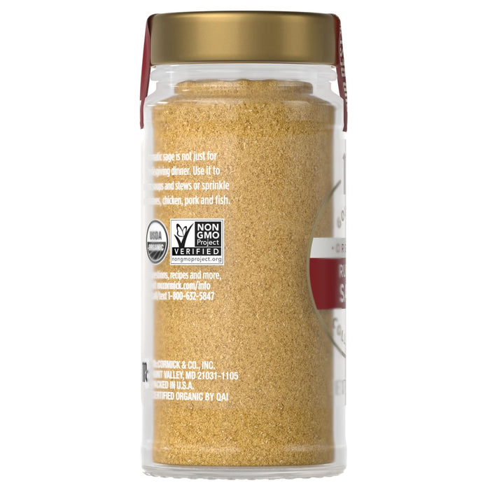 A container of Simply Organic Nutritional Yeast is shown highlighting its organic certification and product details.