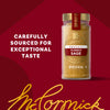 A jar of McCormick Gourmet Sage is displayed with the text Carefully sourced for exceptional taste.