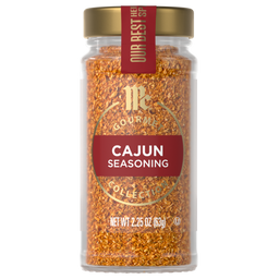 This is a jar of McCormick Gourmet Cajun Seasoning.