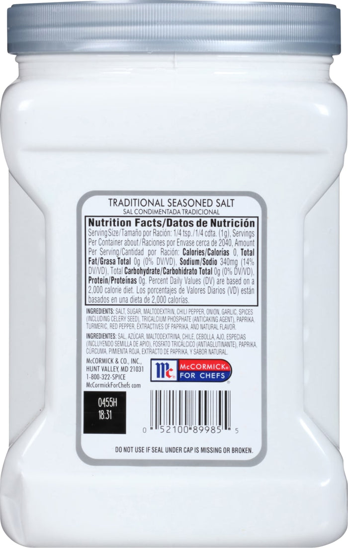 McCormick Culinary Traditional Seasoned Salt, 4.5 lb