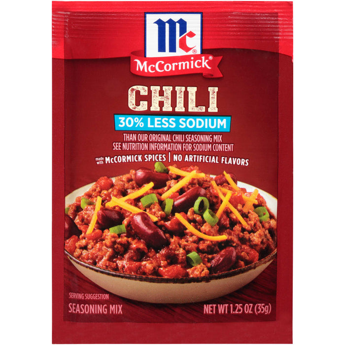 McCormick® Less Sodium Chili Seasoning Mix, 1.25 oz