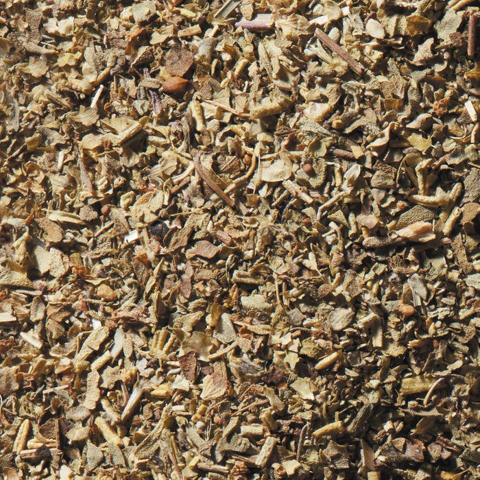 Close up of dried oregano.