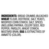 A list of ingredients for Old Bay Regular Crab Cake Seasoning Mix 1.24 Oz including bread crumbs, wheat flour, spices like paprika and celery seed, and egg.