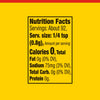 The image shows the nutrition facts label for a product, indicating that a serving size of 1/4 tsp (0.3g) contains 0 calories, 0g of fat, 75mg of sodium (3% DV), 0g of total carbohydrates, and 0g of protein, with about 92 servings per container.