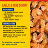 Recipe card for Garlic &amp; Herb Shrimp featuring OLD BAY Garlic &amp; Herb Seasoning.