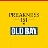A promotional graphic for the Old Bay Preakness Infographics shows the Preakness 151 logo above the Old Bay logo on a yellow background.
