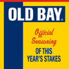 The Old Bay Preakness Infographics feature the brand's iconic logo and colors, declaring it the Official Seasoning of This Year's Stakes.