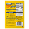 The back of a yellow package of Old Bay Regular Salmon Seasoning Mix 1.34 Oz displays nutrition facts, ingredients, and cooking directions for salmon cakes.