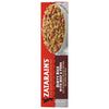 A vertical box of Zatarains Frozen Dirty Rice Entree Beef And Pork 10 Oz features a bowl of zesty seasoned rice mixed with beef, pork, bell peppers, and spices.