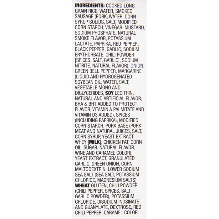 A list of ingredients for a product containing wheat, soy, milk, and pork.