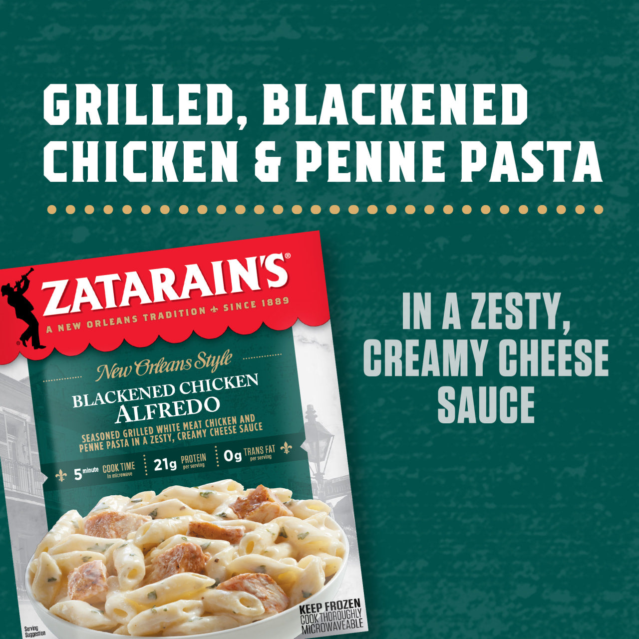 Zatarain's® Blackened Chicken Alfredo Frozen Dinner | McCormick