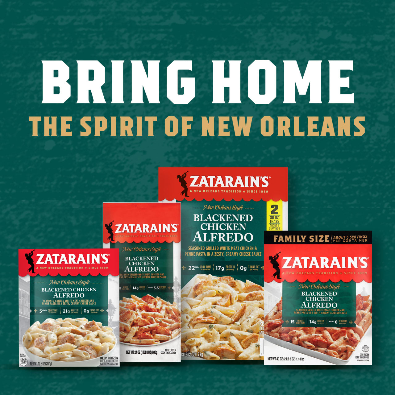 ALFONZETTI☆Ready Zatarain's® Blackened Chicken Alfredo Frozen Dinner | McCormick