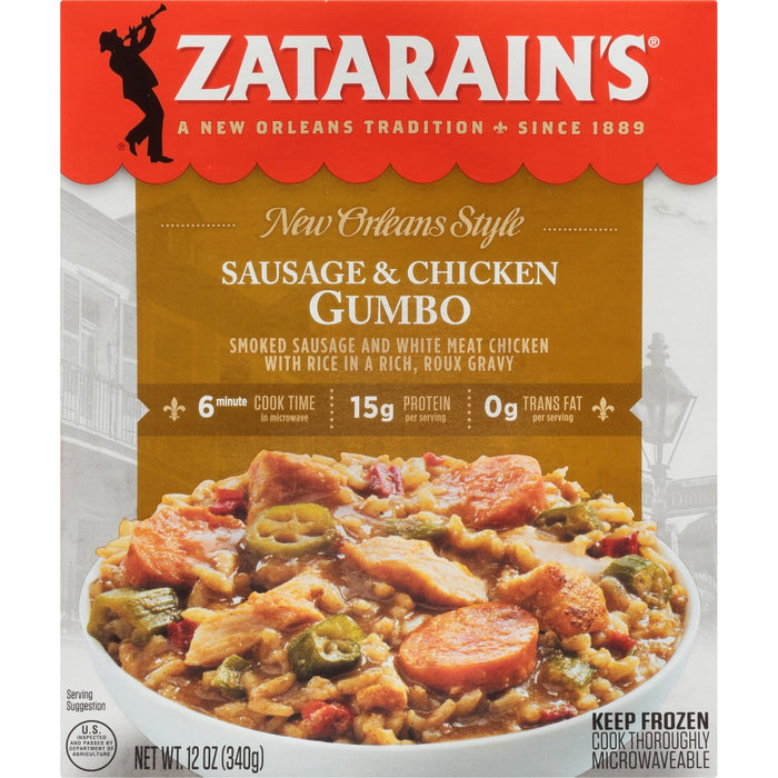 Zatarain's® Frozen Sausage And Chicken Gumbo, 12 oz