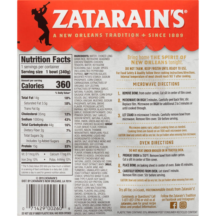 Zatarain's® Frozen Sausage And Chicken Gumbo, 12 oz