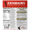 The back of a package for Zatarains Frozen Gumbo Entree Chicken And Sausage 12 Oz displays the nutrition facts, a detailed list of ingredients, and microwave and oven cooking instructions.