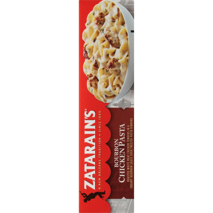 Zatarain's Bourbon Chicken Pasta box with a picture of the pasta dish.