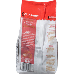 A package of Zatarain's Creamy Cajun-Style Pasta with instructions for preparing the meal.
