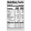 A nutrition facts label for Zatarains Frozen Chicken And Rotini Pasta Entree Chicken 24 Oz detailing the nutritional information per serving and per container.