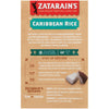 A box of Zatarain's Caribbean Rice with instructions on how to prepare it.