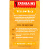Zatarain's Yellow Rice box with instructions for cooking and serving suggestions.