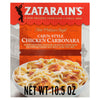 Zatarain's Cajun-Style Chicken Carbonara box shows a bowl of pasta with chicken and a creamy sauce.