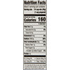 Nutrition facts label for a 1/4 cup serving of a food mix.
